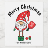 クリスマスピックボール ワインラベル (シングルラベル)