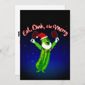 クリスマスピックルボールサンタハットピックル シーズンカード (正面/裏面)