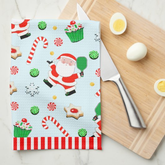 クリスマスピックルボール キッチンタオル (四つ折り)