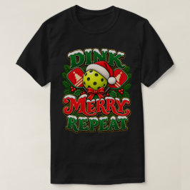 クリスマスピックルボールTシャツ|Dink Merry Repeat Tシャツ
