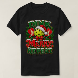 クリスマスピックルボールTシャツ|Dink Merry Repeat Tシャツ