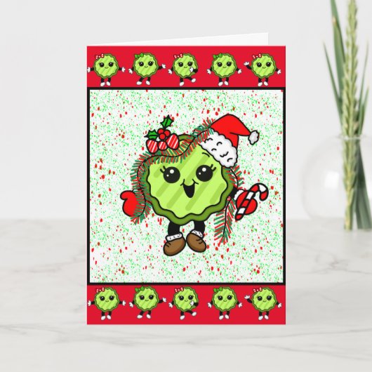 クリスマスピックル |おもしろい休日のピクル カード (正面)