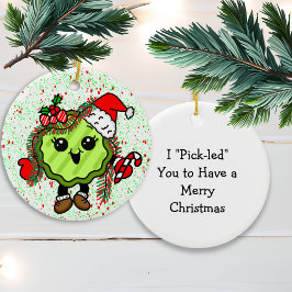 クリスマスピックル |おもしろい休日のピクル セラミックオーナメント