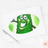 クリスマスピックル 楕円形シール (封筒)