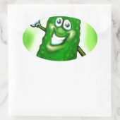 クリスマスピックル 楕円形シール (バッグ)