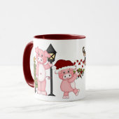 クリスマスピッグコーヒーマグ マグカップ (正面左)
