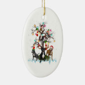 クリスマスピットブルオンツリーサンタピットブルドッグ恋人 セラミックオーナメント (右)