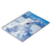 クリスマスピットブルドッグ雪だるま ノートブック (左側)