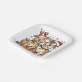 クリスマスピットブルドッグ ペーパープレート (傾斜あり)