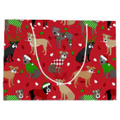 クリスマスピットブルドッグ ラージペーパーバッグ (裏面)