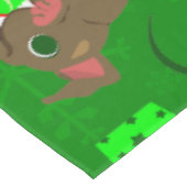 クリスマスピットブル子犬 テーブルクロス (アングル)