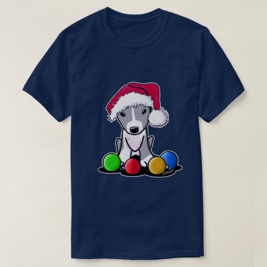 クリスマスピットブル Tシャツ (デザイン正面)