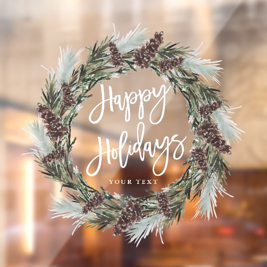 クリスマスピネコーネリースハッピーホリデーズ ウィンドウサイン (シート2)