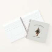 クリスマスピネコーンツリー素朴な休日カスタム ノートブック (内部)