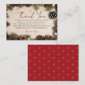 クリスマスピネコーンベリーズウッド エンクロージャーカード (正面/裏面)