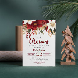 クリスマスピネコーンベリーユニセックスベビーシャワー 招待状