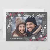 クリスマスピモダンンクLights One Photo 招待状 (正面)