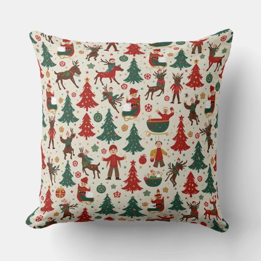 クリスマスピロークッション（編集） クッション (正面)