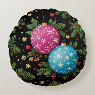 クリスマスピロークッション（編集） ラウンドクッション