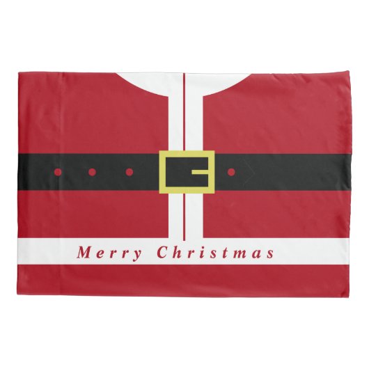 クリスマスピローケースおもしろいサンタデザイン 枕カバー (裏面)