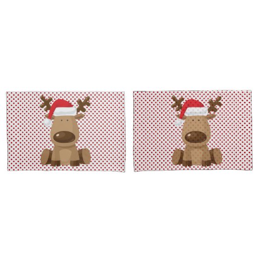 クリスマスピローケーストナカイ水玉模様水玉模様 枕カバー (フロントセット)