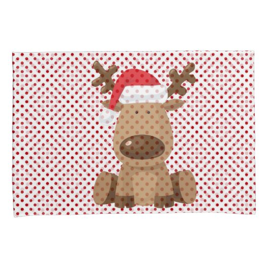 クリスマスピローケーストナカイ水玉模様水玉模様 枕カバー (正面右)
