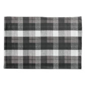 クリスマスピローケース赤いクリスマストラック格子白 枕カバー (裏面-左)