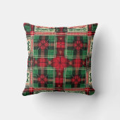 クリスマスピローデザインクラシック – 赤と緑 クッション (裏面)