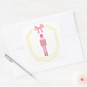 クリスマスピンクのナツクラッカーシール スクエアシール (封筒)