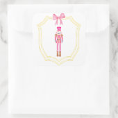 クリスマスピンクのナツクラッカーシール スクエアシール (バッグ)