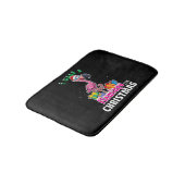 クリスマスピンクのフラメンコにフラミンゴが欲しい バスマット (アングル)