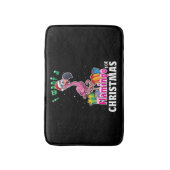 クリスマスピンクのフラメンコにフラミンゴが欲しい バスマット (正面縦)