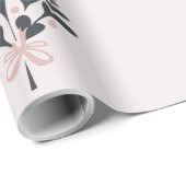 クリスマスピンクのヤドリギ ラッピングペーパー (ロールコーナー)