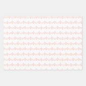 クリスマスピンクのロッキングホースのバウブルライトパターン ラッピングペーパーシート (正面2)