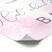 クリスマスピンクの女の子ベビーシャワーホットチョコレートバー ポスター (角)