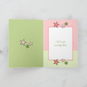 クリスマスピンクの特別な孫娘へ シーズンカード (内部)