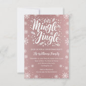 クリスマスピンクの白をジャングルと混ぜ合わせよう 招待状 (正面)