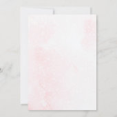 クリスマスピンクガールベビー振りかける招待状 招待状 (裏面)