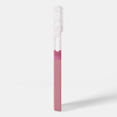 クリスマスピンクグリッタースノーフレークリボンダイヤモンド Case-Mate iPhoneケース (裏面 / 右)