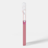 クリスマスピンクグリッタースノーフレークリボンダイヤモンド Case-Mate iPhoneケース (裏面 / 左)