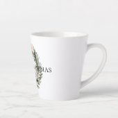 クリスマスピンクグリーンリース カフェラテマグ (右)