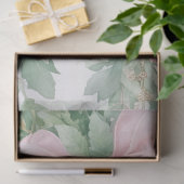 クリスマスピンクサテンリボンホリーグリーン 薄葉紙 (ギフト)