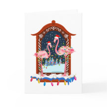 クリスマスピンクフラミンゴスホリデー