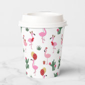 クリスマスピンクフラミンゴフェスティバル 紙コップ (裏面)