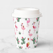 クリスマスピンクフラミンゴフェスティバル 紙コップ (右)