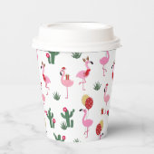 クリスマスピンクフラミンゴフェスティバル 紙コップ (正面)