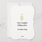 クリスマスピンクフラミンゴフラットカード（封筒つき） シーズンカード (裏面)