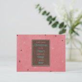 クリスマスピンクブラウンデザイン シーズンポストカード (スタンド正面)