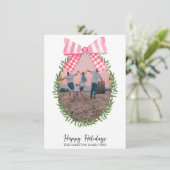 クリスマスピンクボウコケットリース写真 シーズンカード (スタンド正面)