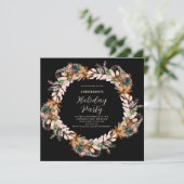 クリスマスピンクリースパーティの招待状 招待状 (スタンド正面)